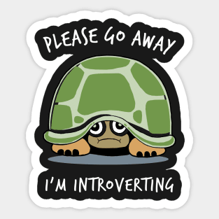 Introverting Turtle Sticker